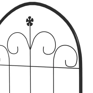 Outsunny Set of 2 Metal Trellis for Climbing Plants, Floral Design, 50 x 180cm