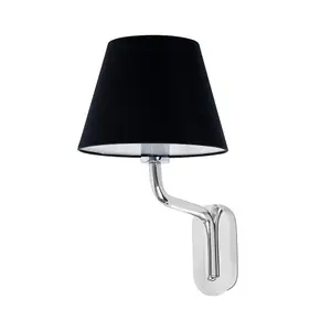 Luminosa Eterna Wall Light with Shade Chrome, E27