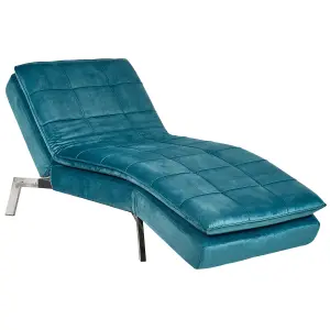 Velvet Chaise Lounge Teal LOIRET