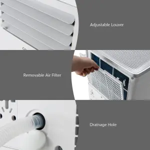 Costway Portable Air Conditioner 9000 BTU 4 in 1 Mobile Cooler Fan and Dehumidifier