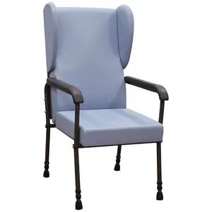 High Back Flat Pack Lounge Chair - Height Adjustable - Easy to Clean - Blue