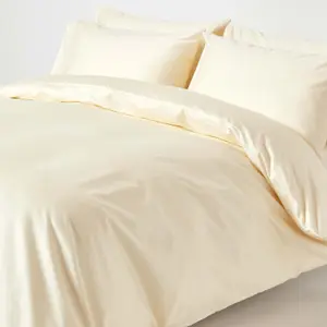 Homescapes Cream Egyptian Cotton Duvet Cover with Pillowcases 1000 TC, King