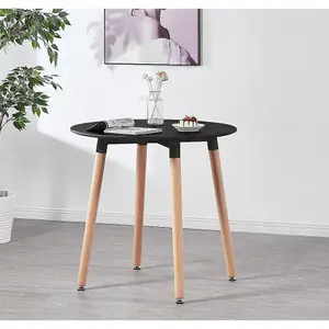 Halo Round Dining Table Single, Black