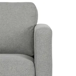 Fabry Armchair in Fabric Grey with Steel Legs