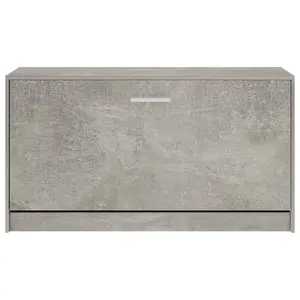 Berkfield Shoe Bench Concrete Grey 80x24x45 cm Engineered Wood