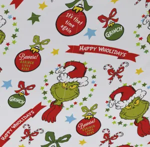 The Grinch It's That Time Again Duvet Cover Set Reversible Kids Christmas Bedding Single