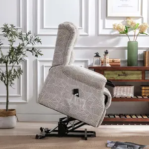 Ashfield Electric Fabric Single Motor Riser Rise Recliner Lift Mobility Tilt Chair Cream