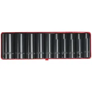 Comprehensive 10 Piece Impact Socket Set - 1/2 Inch Drive - Deep Corrosion Resistant Sockets