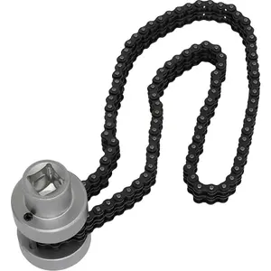 Oil Filter Chain Wrench - 1/2" Sq Drive - 60mm to 115mm Capacity - Double Chain