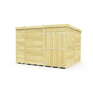 DIY Sheds 11x8 Pent Shed - Double Door Without Windows