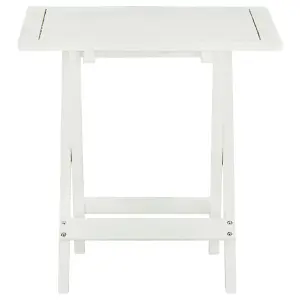 Berkfield Bistro Table White 46x46x47 cm Solid Acacia Wood