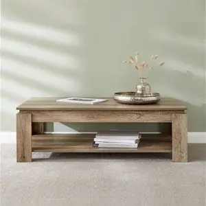 Dunelm Canyon Coffee Table, Oak, Farmhouse, Medium Wood, Natural