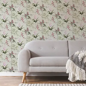 Fresco Babylon Sage Floral Wallpaper