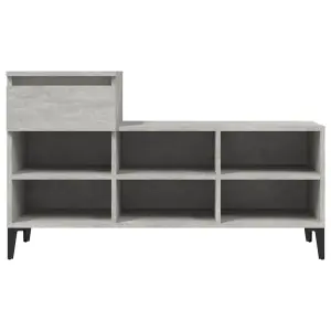 Berkfield Shoe Cabinet Concrete Grey 102x36x60 cm Engineered Wood