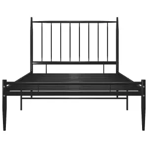 Berkfield Bed Frame Black Metal 90x200 cm