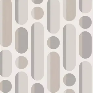 Envy Morse Neutrals Grey Geometric Wallpaper