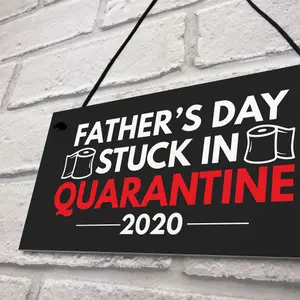 Red Ocean Quarantine Gifts For Fathers Day Novelty Plaque Gift For Dad Funny Gifts For Him