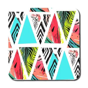 Aztec and tropical palm leaves (Coaster) / Default Title