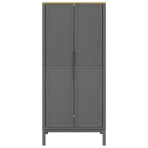 Wardrobe FLORO Grey 77x53x171 cm Solid Wood Pine