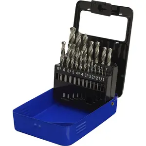 19-Piece HSS Drill Bit Set with Split Point Tips - Precision Sizes from 1mm to 10mm