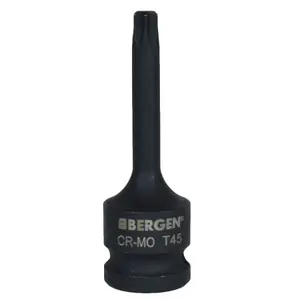 T45 x 78mm 1/2" Drive Extra Long Impact Torx / Star Male Socket Bergen