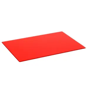 Harbour Housewares - Glass Placemats - 50cm x 40cm - Red - Pack of 6