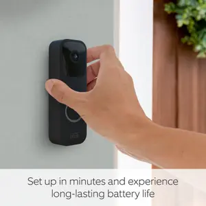 Blink Black Wireless Video doorbell with homebase