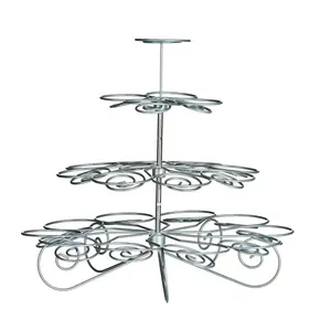 Maison by Premier 4 Tier Silver Wire 23 Cups Cupcake Stand