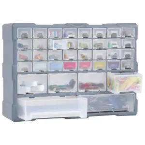 Berkfield Multi-drawer Organiser with 40 Drawers 52x16x37.5 cm