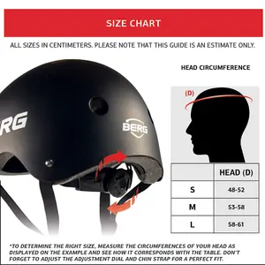 Berg Helmet Medium Size 54cm - 57cm