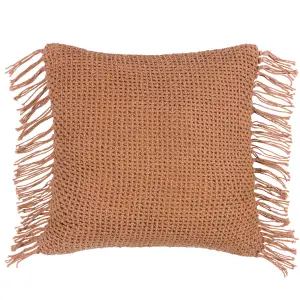 Yard Nimble Knitted Feather Rich Cushion