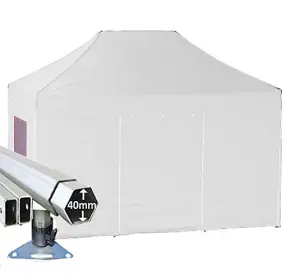 3m x 2m Extreme 40 Instant Shelter Pop Up Gazebos Frame, Canopy & Sides - White