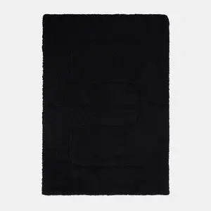 Brentfords Sherpa Pet Soft Animal Throw Over Blanket, Black - 75 x 110cm