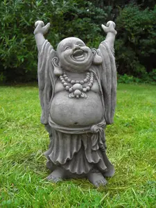 Small Happy Hand Up Buddha Garden Statue