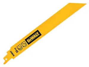 5 x Dewalt DT90387-QZ Bi-Metal 1in High Metal Reciprocating Blade 228mm x 14 TPI