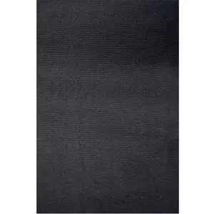 Maestro Collection Solid Design Rug in Dark Grey