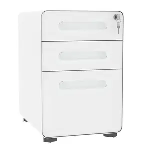 Uwharrie 3 Drawer Filing Cabinet White