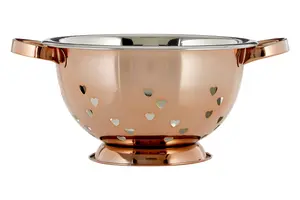 Maison by Premier Rose Gold Hearts Design Colander