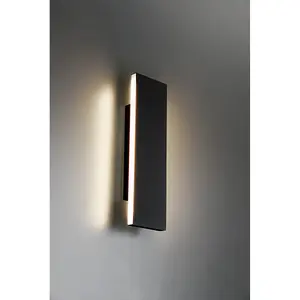 Luminosa Concha Modern 2 Light Up & Down Wall Lamp Anthracite 28cm 3000K - UK Stock