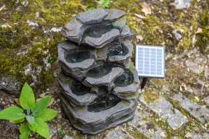 Easy Fountain  Rock Falls Solar Powered Garden Feature - L 23 cm x W 31 cm x H 45 cm