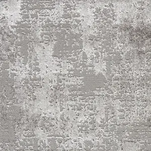 Silver Modern Easy to Clean Floral Optical/ (3D) Rug For Dining Room Bedroom Living Room-160cm X 221cm