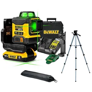 DeWalt DCLE34031D1 18V XR Compact Green Laser 3 x 360 Degree 2.0Ah + Tripod +Bag