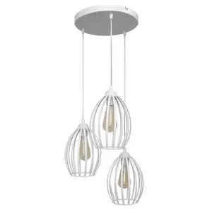 Luminosa Dali Cluster Pendant Ceiling Light White 38cm