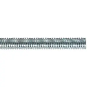 5-Pack M10 x 1mm Zinc Plated Threaded Studding Rod - Grade 8.8 DIN 975