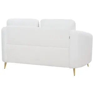 2 Seater Boucle Sofa White TROSA