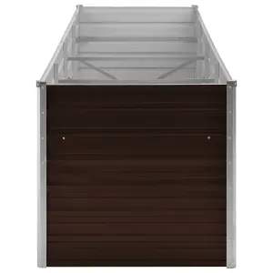 Berkfield Garden Raised Bed Brown 320x80x77 cm Galvanised Steel