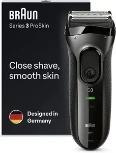 Braun Series 3 Proskin Electric Shaver, Electric Razor For Men With Pop Up Precision Trimmer, Cordless, Wet And Dry, Close Shave, Gifts For Men, UK