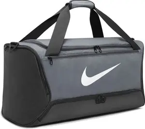 Nike Brasilia 9.5 Training Duffel Bag (Medium, 60L) - Grey - Polyester