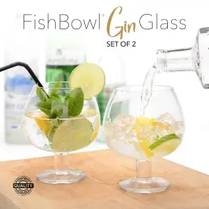 CKB Fishbowl Set of 2 Gin Cocktail Vodka Glass 600ml Gift Set