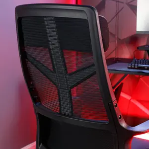 X-Rocker Helix PC Office Gaming Chair, Ergonomic Computer Desk Chair, Mesh Gaming Chair, Head Rest & Lumbar Support - BLACK